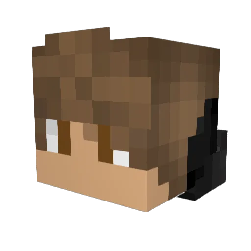 M0USSS Minecraft avatar head, 3D render