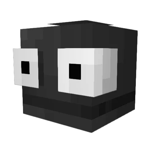 M0VING Minecraft avatar head, 3D render
