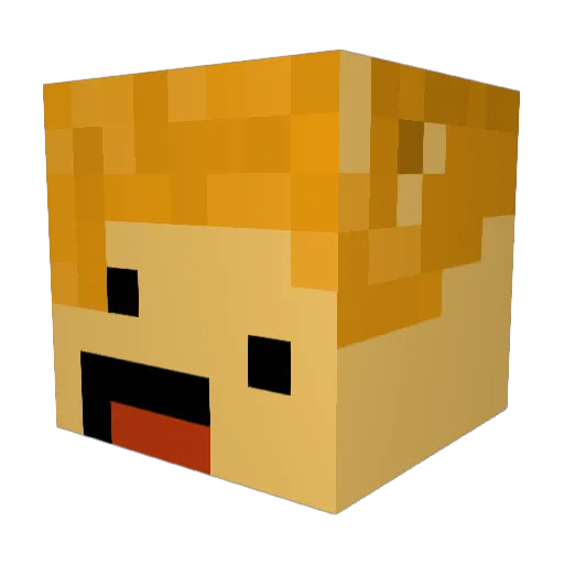 M0Ws Minecraft avatar head, 3D render