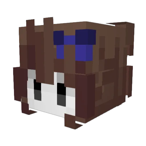 M0XER Minecraft avatar head, 3D render