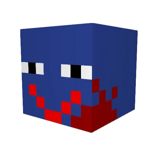 M0Y4E Minecraft avatar head, 3D render