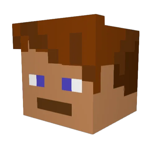 M0_thz Minecraft avatar head, 3D render