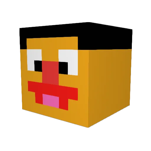 M0cro Minecraft avatar head, 3D render