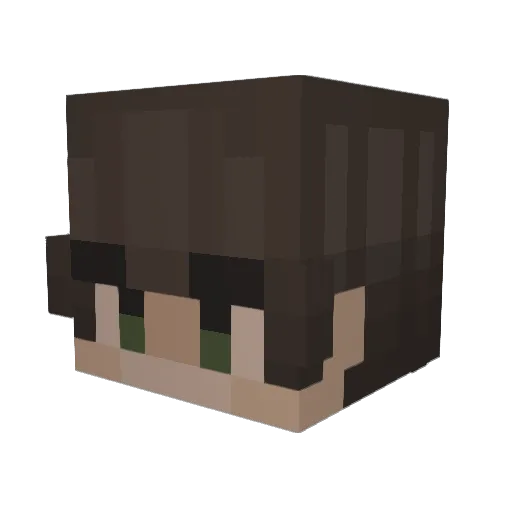 M0fno Minecraft avatar head, 3D render