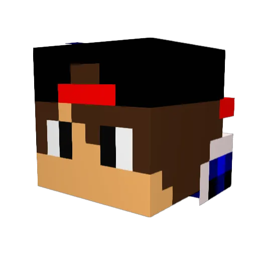 M0hlin Minecraft avatar head, 3D render