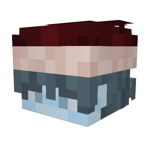 M0iiii Minecraft avatar head, 3D render