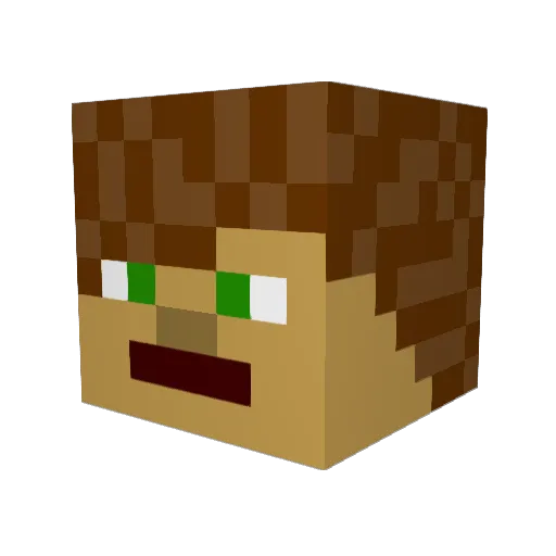 M0istSocks Minecraft avatar head, 3D render