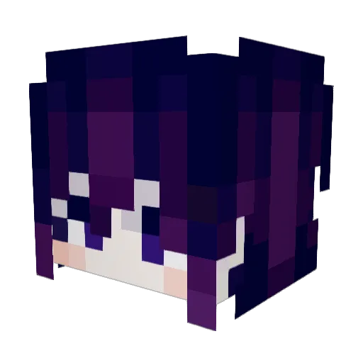 M0kaII Minecraft avatar head, 3D render