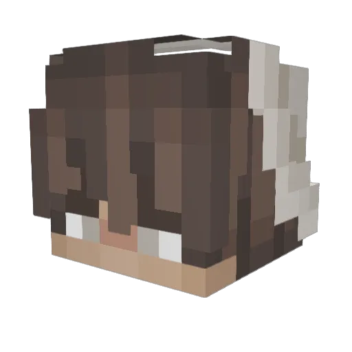 M0l4K Minecraft avatar head, 3D render