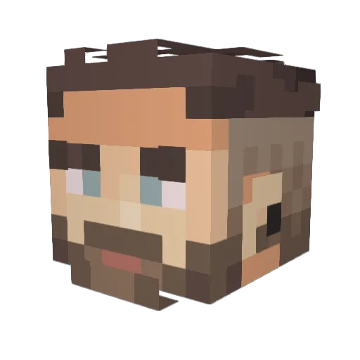 M0leku1a Minecraft avatar head, 3D render
