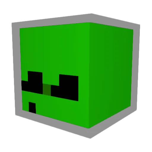 M0lg Minecraft avatar head, 3D render