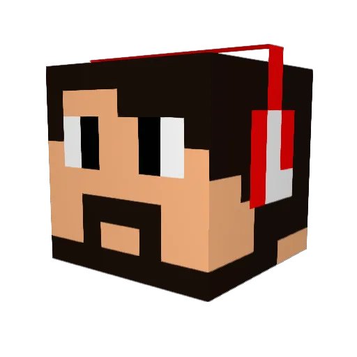 M0n0 Minecraft avatar head, 3D render