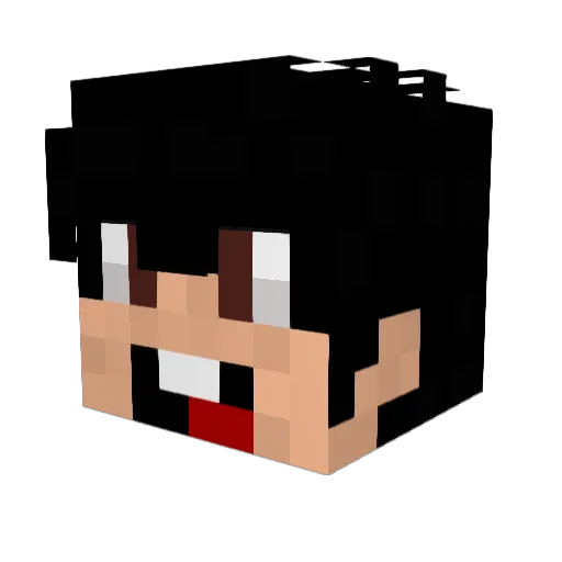 M0nKEMaNN Minecraft avatar head, 3D render