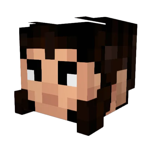 M0ndra Minecraft avatar head, 3D render