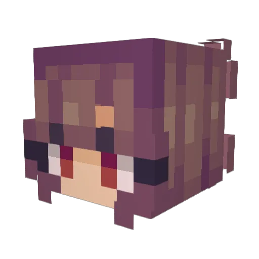 M0ni_0 Minecraft avatar head, 3D render