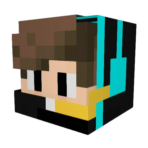 M0nsterKiwi Minecraft avatar head, 3D render