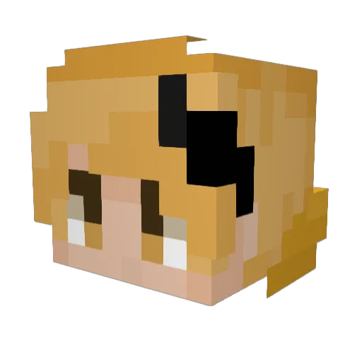 M0nstera_D0q Minecraft avatar head, 3D render