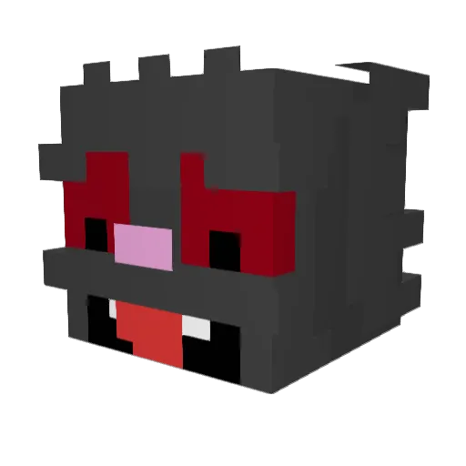 M0oSy Minecraft avatar head, 3D render