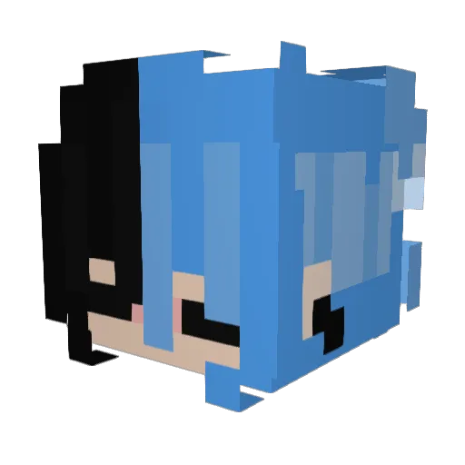 M0onMilk Minecraft avatar head, 3D render
