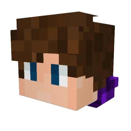 M0orti Minecraft avatar head, 3D render