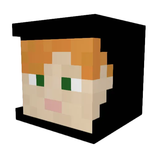 M0osebumps Minecraft avatar head, 3D render
