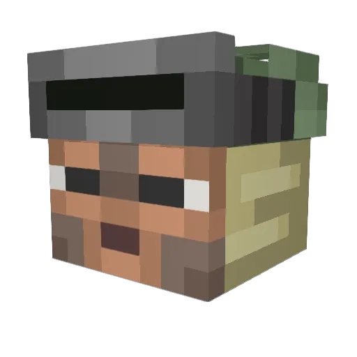 M0range13 Minecraft avatar head, 3D render