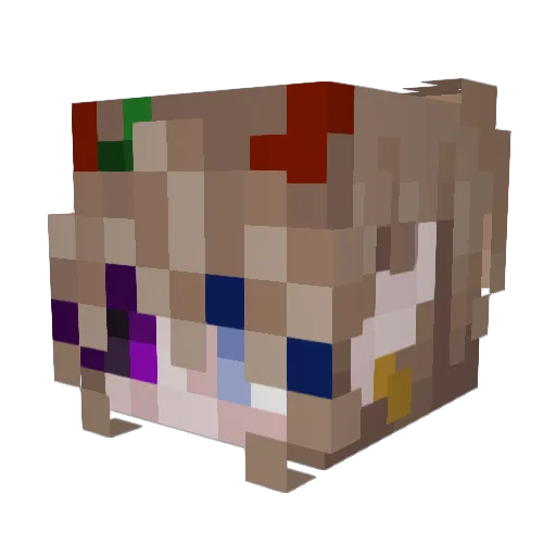 M0ssyTommy Minecraft avatar head, 3D render