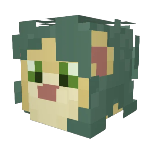 M0thB4ll Minecraft avatar head, 3D render