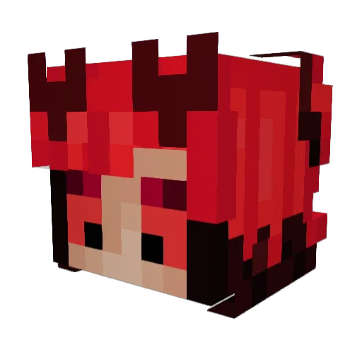 M0therlulu Minecraft avatar head, 3D render