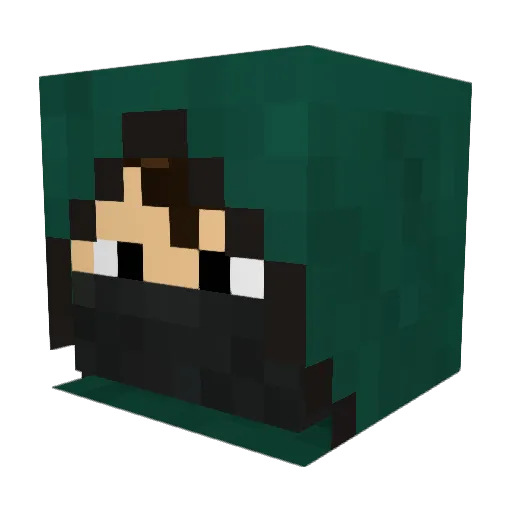 M107A2 Minecraft avatar head, 3D render