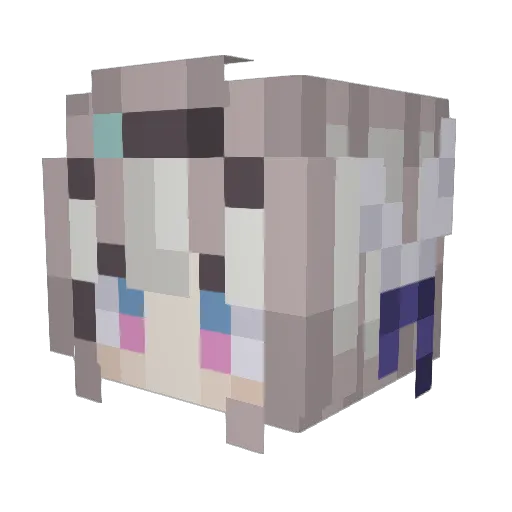 M10use Minecraft avatar head, 3D render