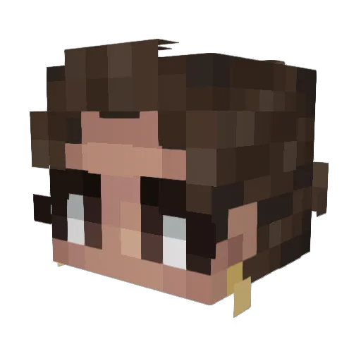 M11_yt Minecraft avatar head, 3D render