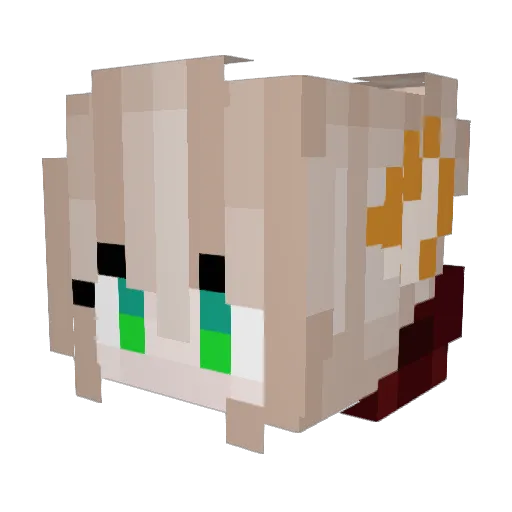 M13MX Minecraft avatar head, 3D render