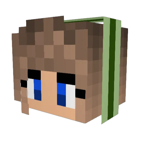 M13YO Minecraft avatar head, 3D render