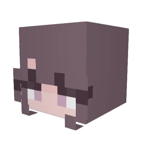 M14T14 Minecraft avatar head, 3D render