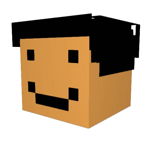 M15ti Minecraft avatar head, 3D render