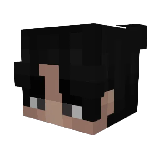 M16P Minecraft avatar head, 3D render
