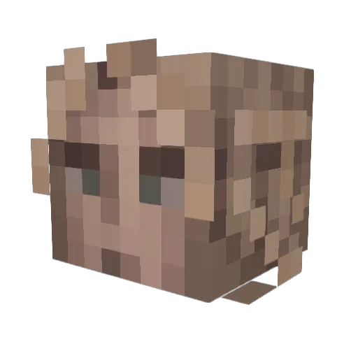 M1919 Minecraft avatar head, 3D render