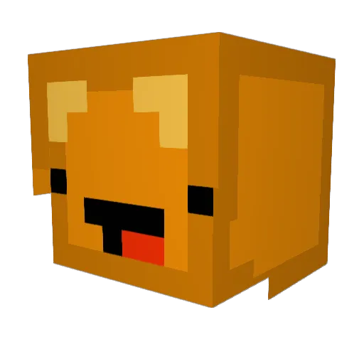 M19Pimpson Minecraft avatar head, 3D render