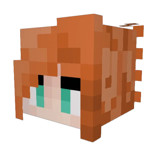 M1K43LPVP Minecraft avatar head, 3D render