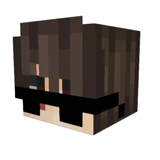 M1L0B Minecraft avatar head, 3D render