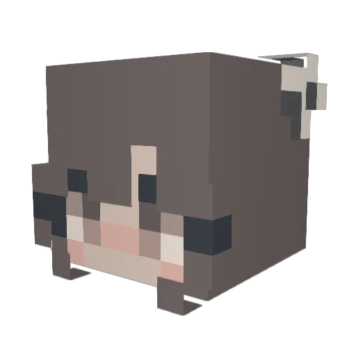 M1LKSH4KE_ Minecraft avatar head, 3D render