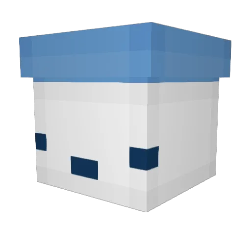 M1LKy9 Minecraft avatar head, 3D render