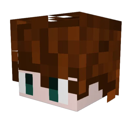 M1LNmc Minecraft avatar head, 3D render