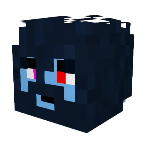 M1N0CV1 Minecraft avatar head, 3D render