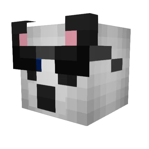 M1N12021 Minecraft avatar head, 3D render