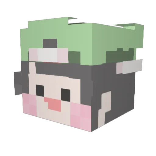 M1N__G1 Minecraft avatar head, 3D render