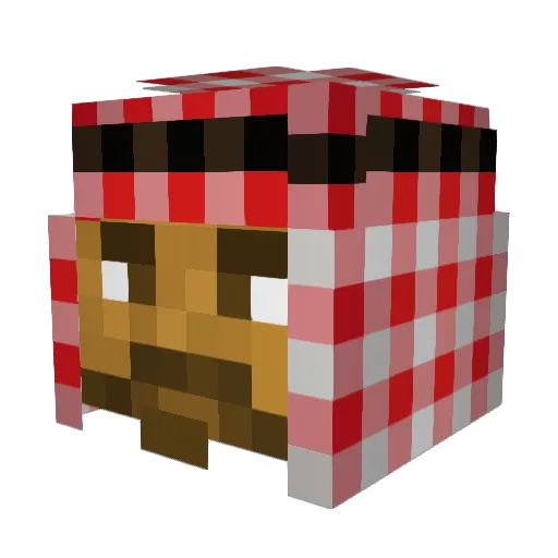 M1RH4D Minecraft avatar head, 3D render