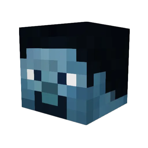 M1SH1 Minecraft avatar head, 3D render