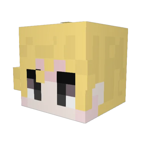 M1SS1NG1 Minecraft avatar head, 3D render
